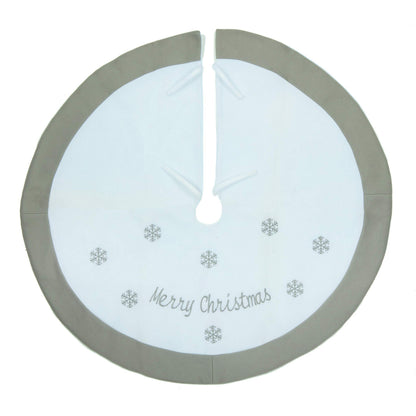 Grey-White - Front - Premier Merry Christmas Tree Skirt