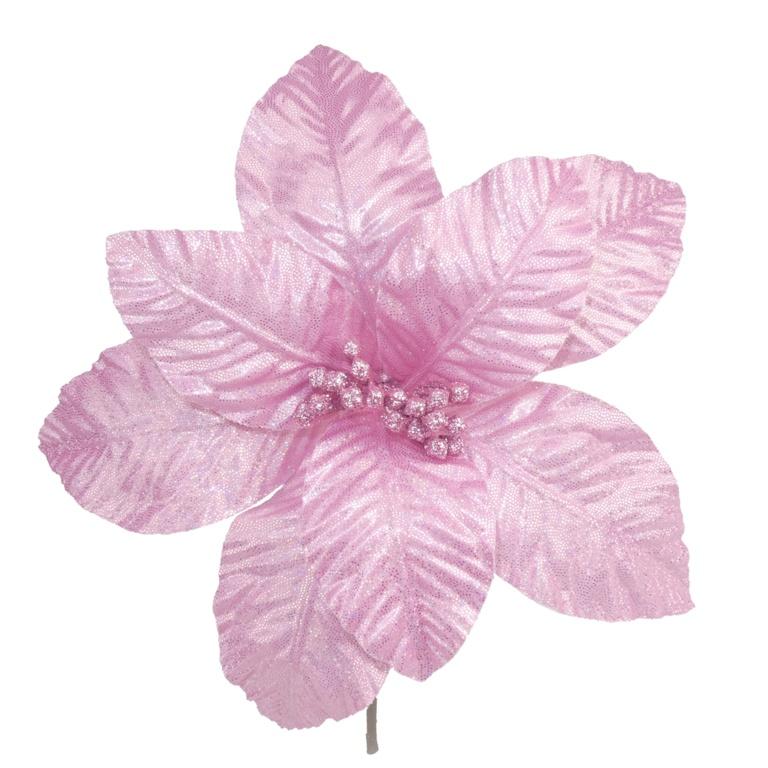 Pink - Front - Davies Products Apx Disco Flower Christmas Decoration