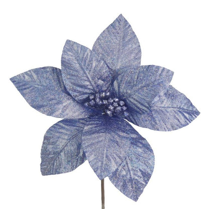 Blue - Front - Davies Products Apx Disco Flower Christmas Decoration