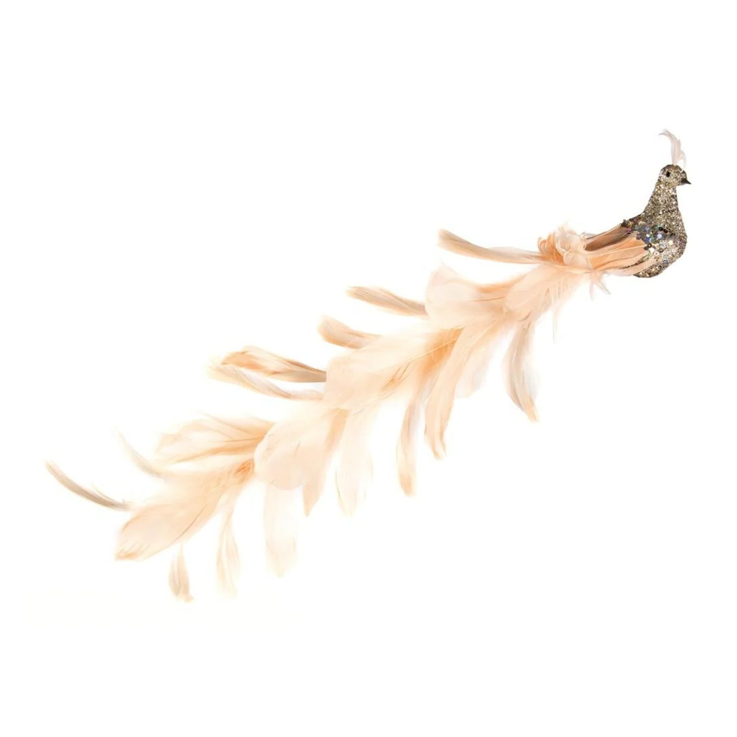 Gold - Back - Premier Peacock Christmas Decoration