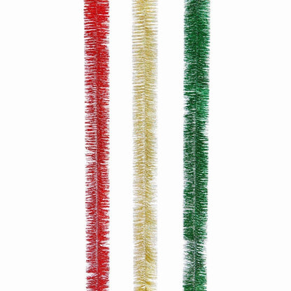 Red-Gold-Green - Front - Premier Lasered Tinsel (Pack Of 3)