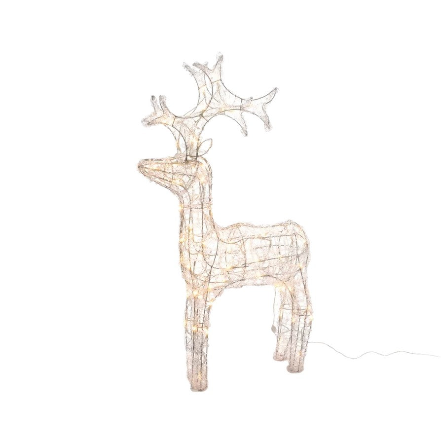 Warm White - Front - Kaemingk Acrylic Deer Outdoor Christmas Decoration