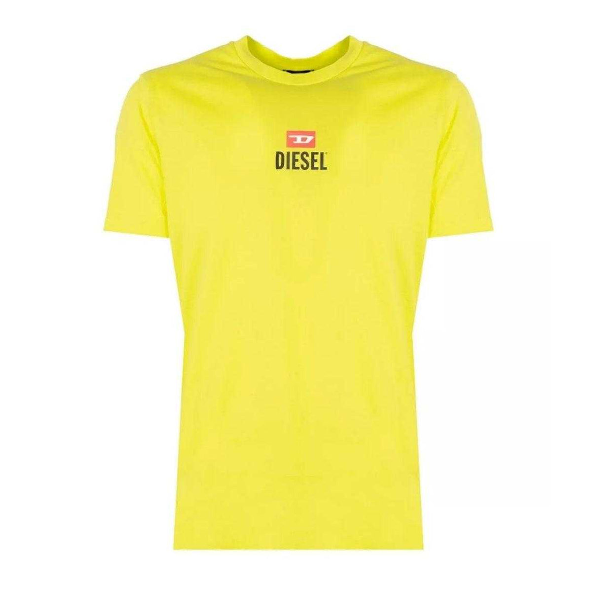 Yellow - Front - Diesel Unisex Adult Logo T-Shirt