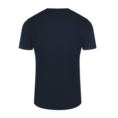 Blue Navy - Back - Cavalli Class Mens Layered Logo T-Shirt