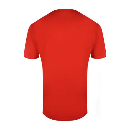 Red - Back - Cavalli Class Mens Layered Logo T-Shirt