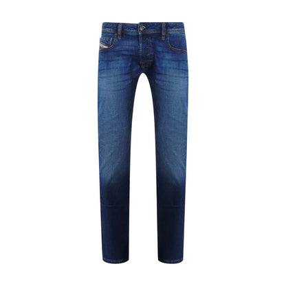 Blue - Front - Diesel Mens D-Sark Faded Jeans