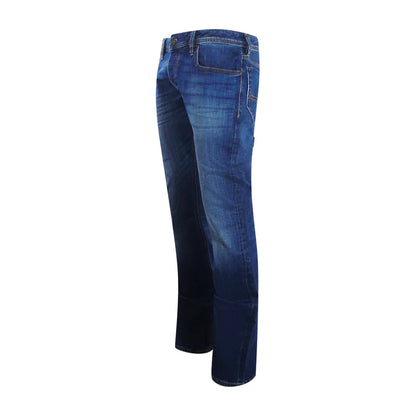 Blue - Side - Diesel Mens D-Sark Faded Jeans