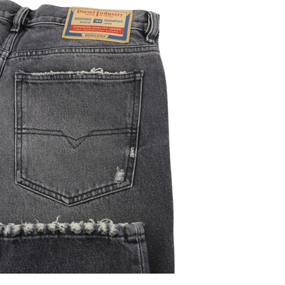 Black - Back - Diesel Mens D-Sark Faded Jeans