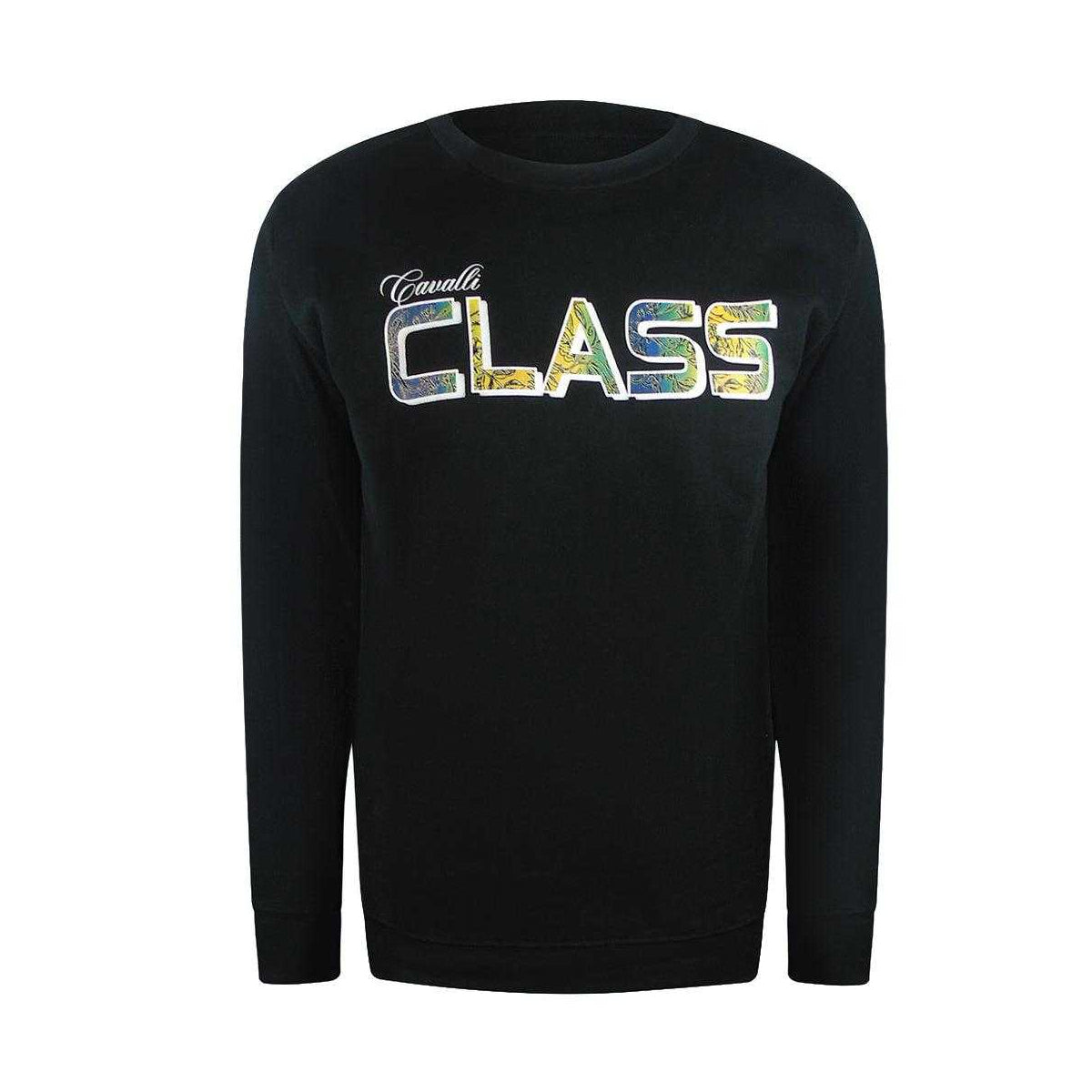 Black-Blackcurrant - Front - Cavalli Class Unisex Adult Floral Logo Sweatshirt