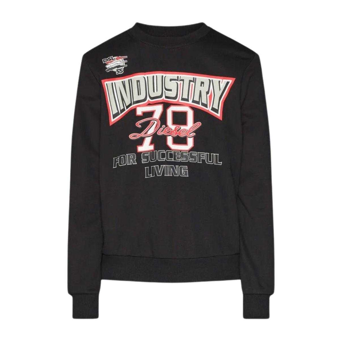 Black - Front - Diesel Unisex Adult Industry 78 Logo Sweatshirt