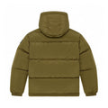 Green - Back - Diesel Mens Plain Hooded Padded Jacket