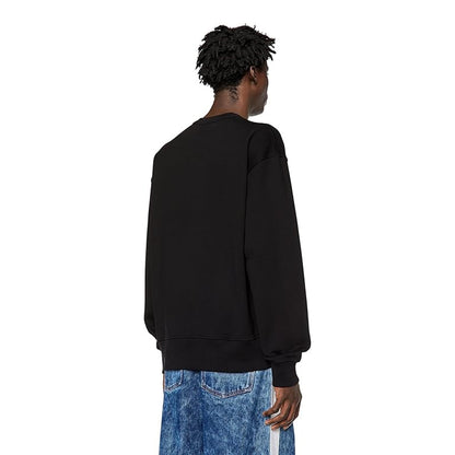 Black - Lifestyle - Diesel Unisex Adult Distorted Logo Sweatshirt