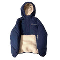 Blue-Beige - Front - Champion Childrens-Kids Hooded Half Zip Jacket