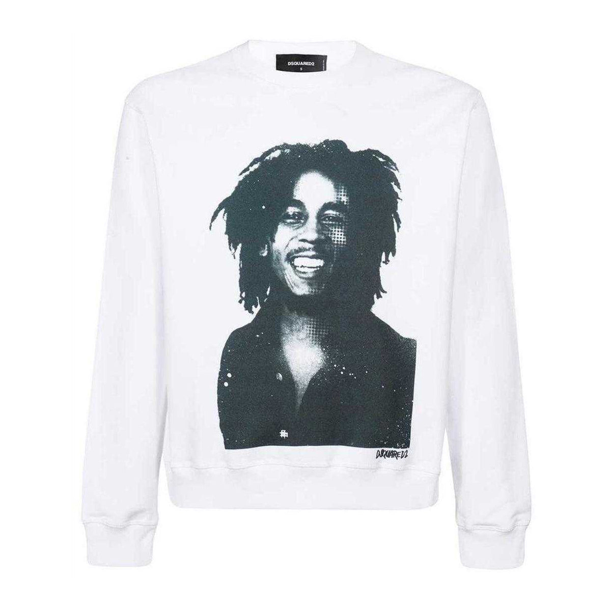 White - Front - DSquared2 Mens Bob Marley Cool Fit Sweatshirt