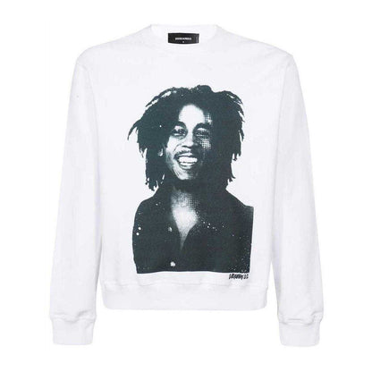White - Front - DSquared2 Mens Bob Marley Cool Fit Sweatshirt
