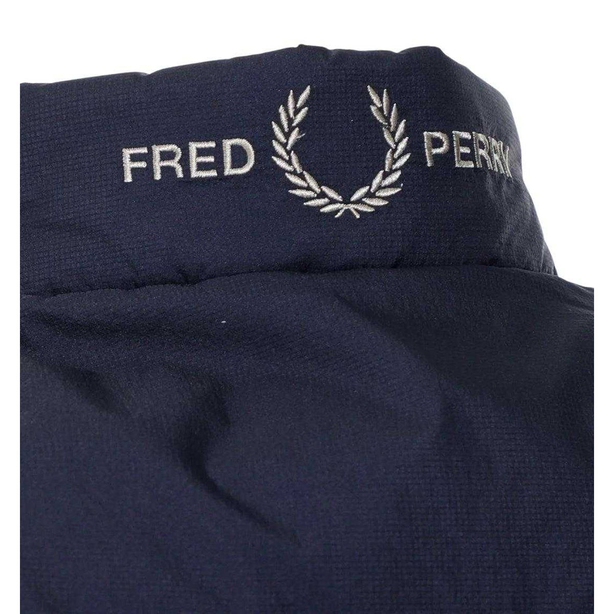 Navy - Back - Fred Perry Mens Insulated Gilet
