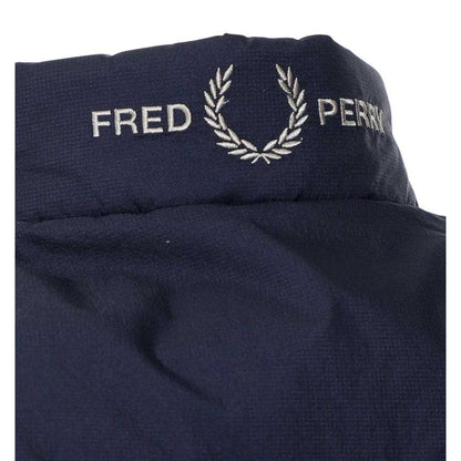 Navy - Back - Fred Perry Mens Insulated Gilet