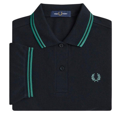 Black - Lifestyle - Fred Perry Mens Double Tipped Collar Polo Shirt