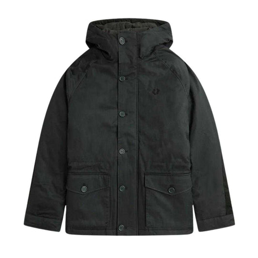 Green - Front - Fred Perry Mens Snorkel Short Parka
