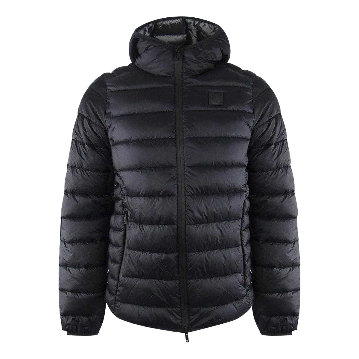 Black - Front - Ice Iceberg Unisex Adult Plain Padded Jacket