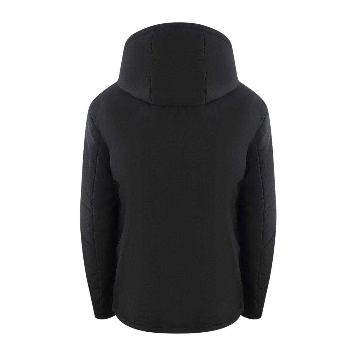 Black - Back - Ice Iceberg Mens Plain Hooded Jacket