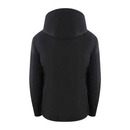 Black - Back - Ice Iceberg Mens Plain Hooded Jacket