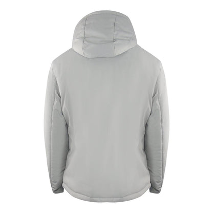 Grey - Back - Ice Iceberg Mens Plain Hooded Jacket