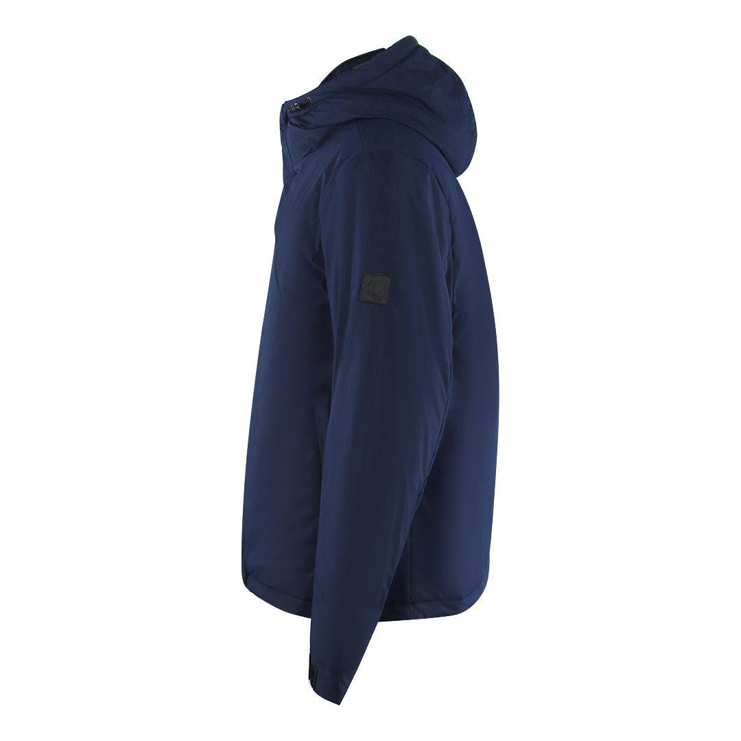 Navy Blue - Back - Ice Iceberg Mens Plain Hooded Jacket