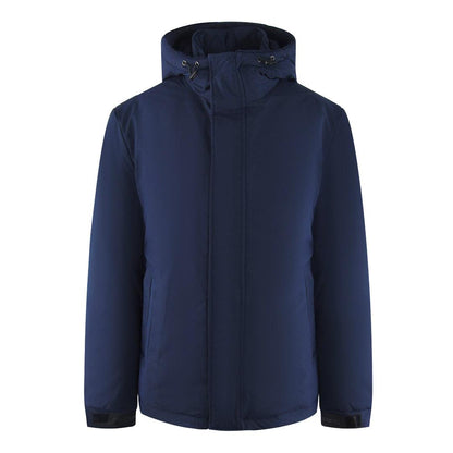 Navy Blue - Side - Ice Iceberg Mens Plain Hooded Jacket