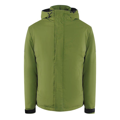 Khaki Green - Back - Ice Iceberg Mens Plain Hooded Jacket