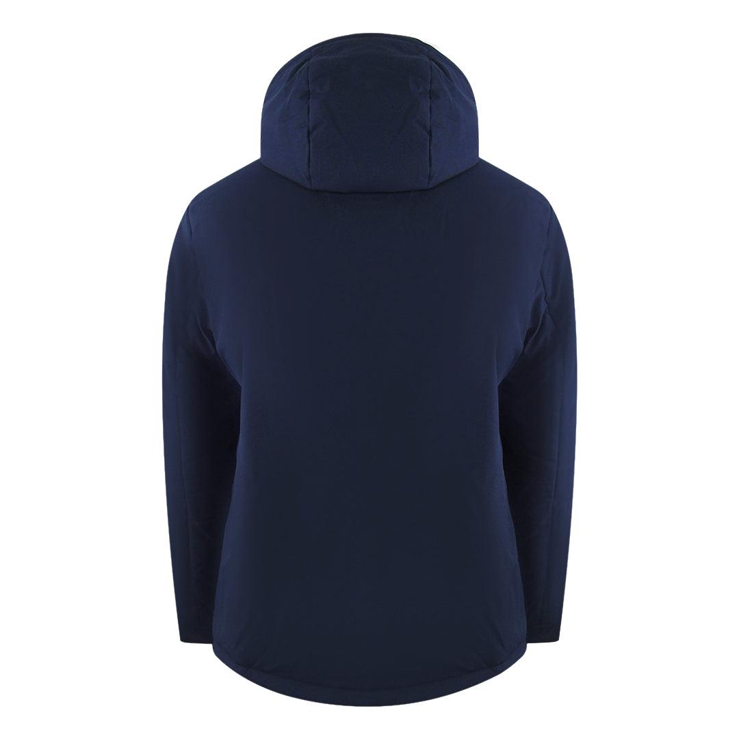 Navy Blue - Front - Ice Iceberg Mens Plain Hooded Jacket