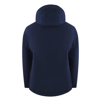 Navy Blue - Front - Ice Iceberg Mens Plain Hooded Jacket