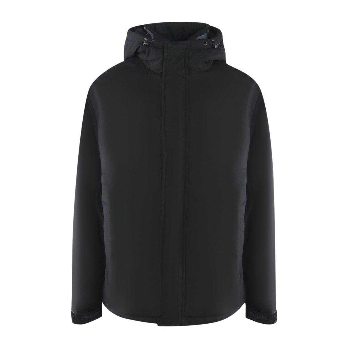 Black - Front - Ice Iceberg Mens Plain Hooded Jacket