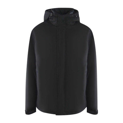 Black - Front - Ice Iceberg Mens Plain Hooded Jacket