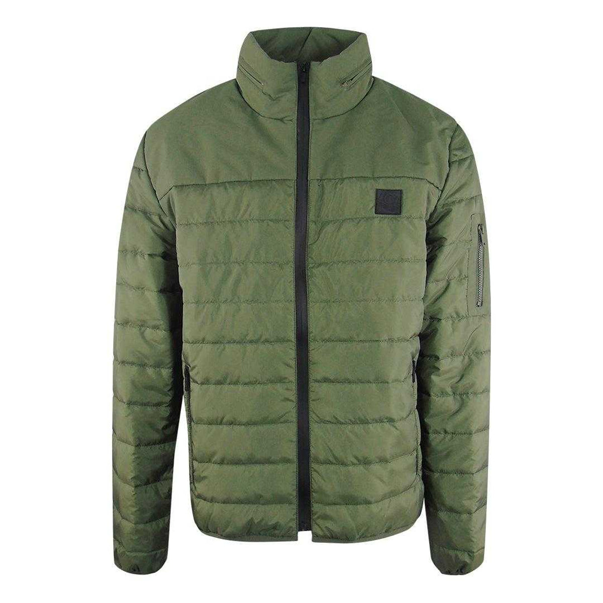 Green - Front - Ice Iceberg Mens Plain Padded Jacket