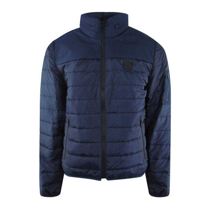 Navy Blue - Front - Ice Iceberg Mens Plain Padded Jacket