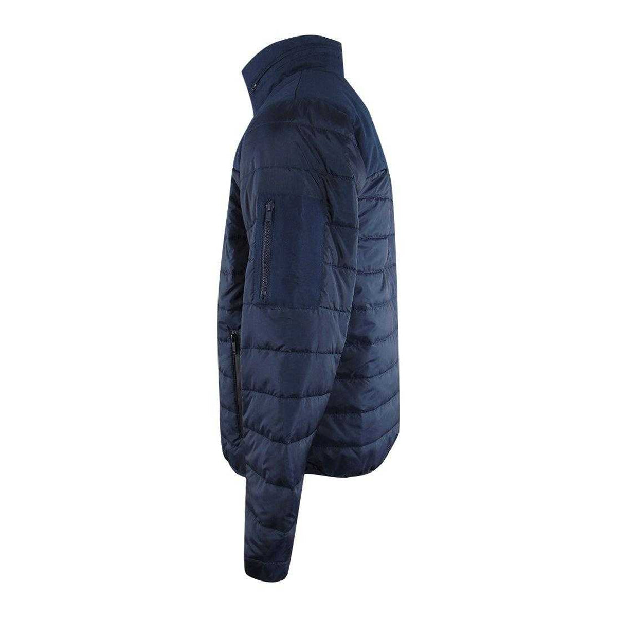 Navy Blue - Side - Ice Iceberg Mens Plain Padded Jacket