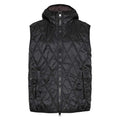 Black - Front - Diesel Mens Logo Quilted Gilet