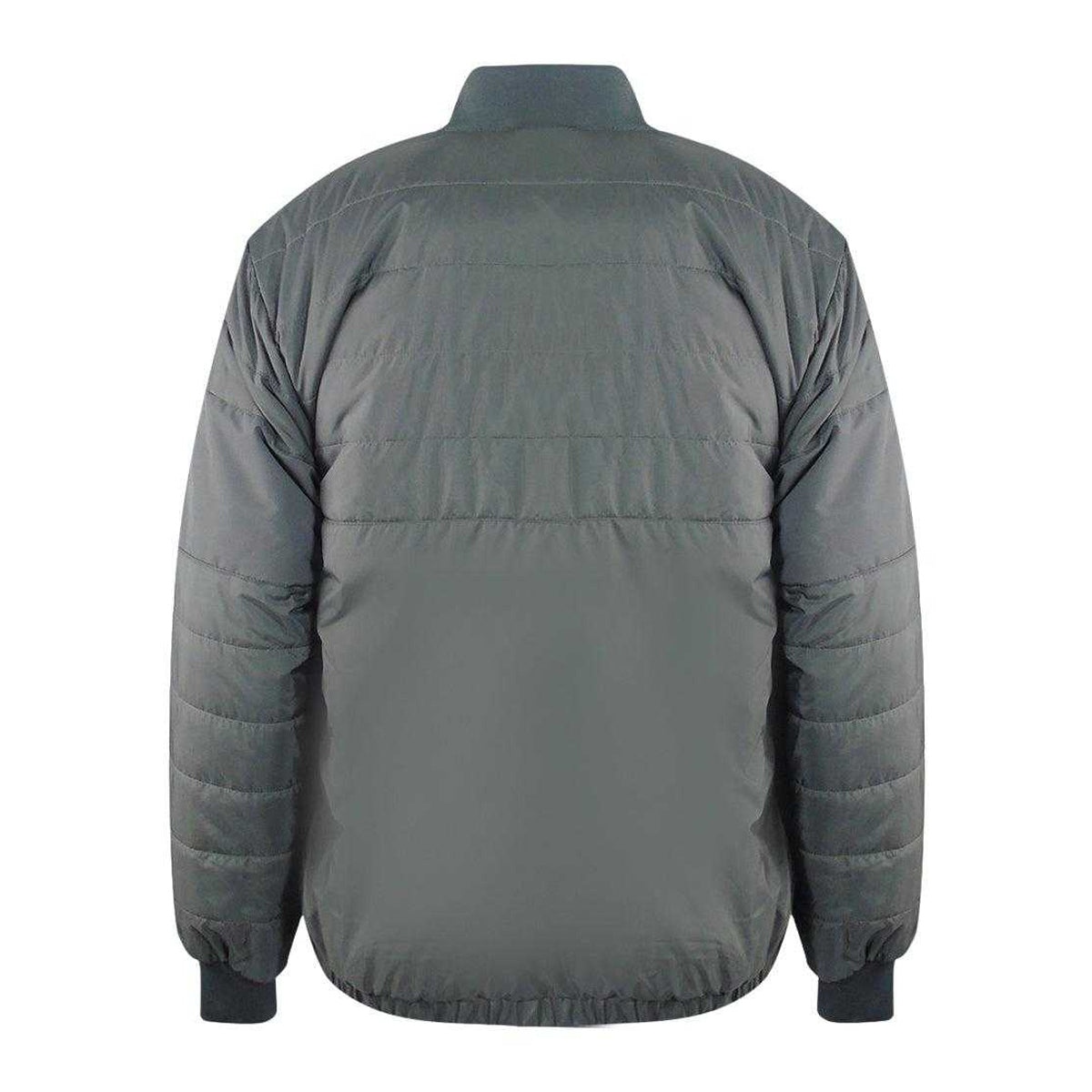 Grey - Back - Ice Iceberg Mens Padded Bomber Jacket