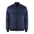Navy Blue - Front - Ice Iceberg Mens Padded Bomber Jacket