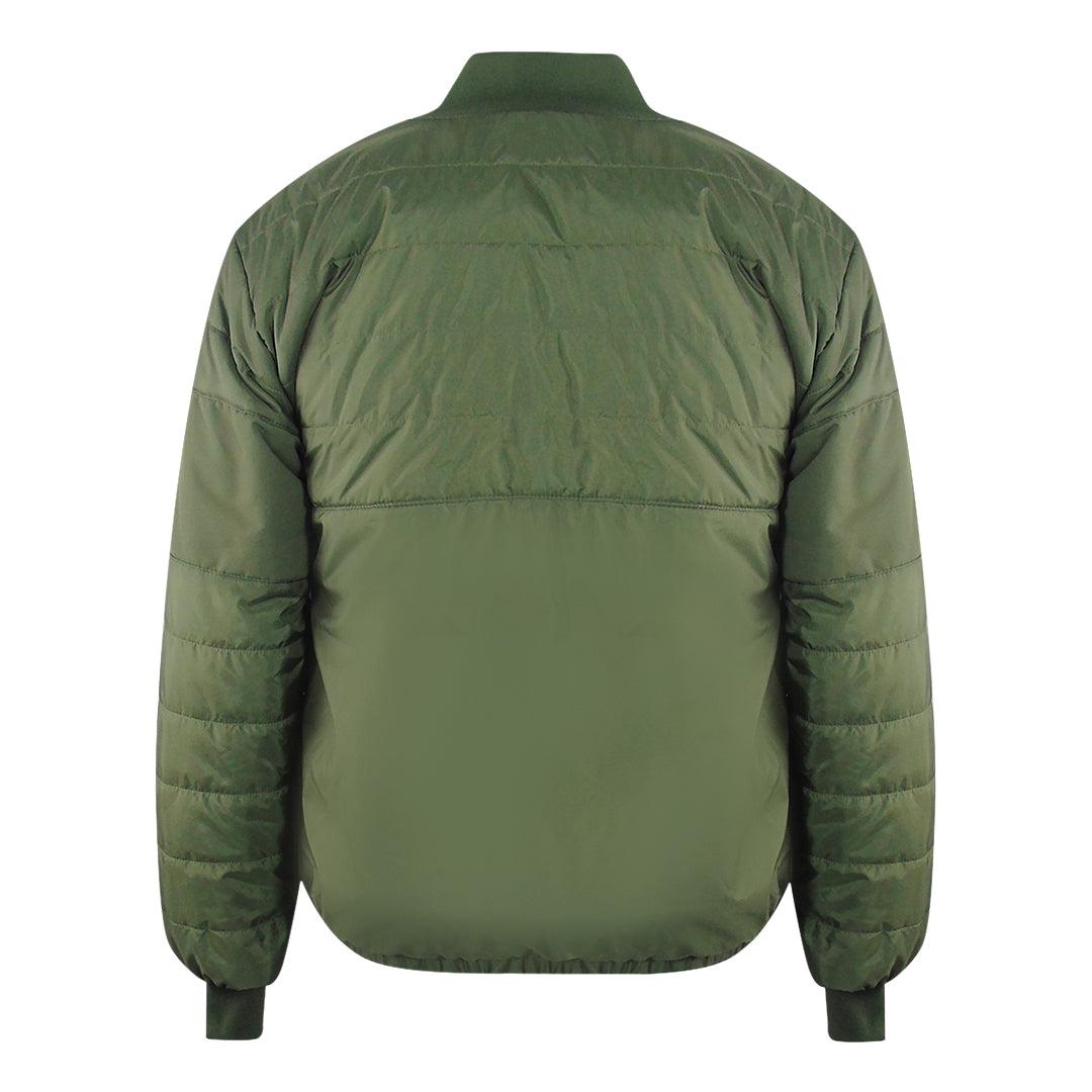 Khaki Green - Side - Ice Iceberg Mens Padded Bomber Jacket