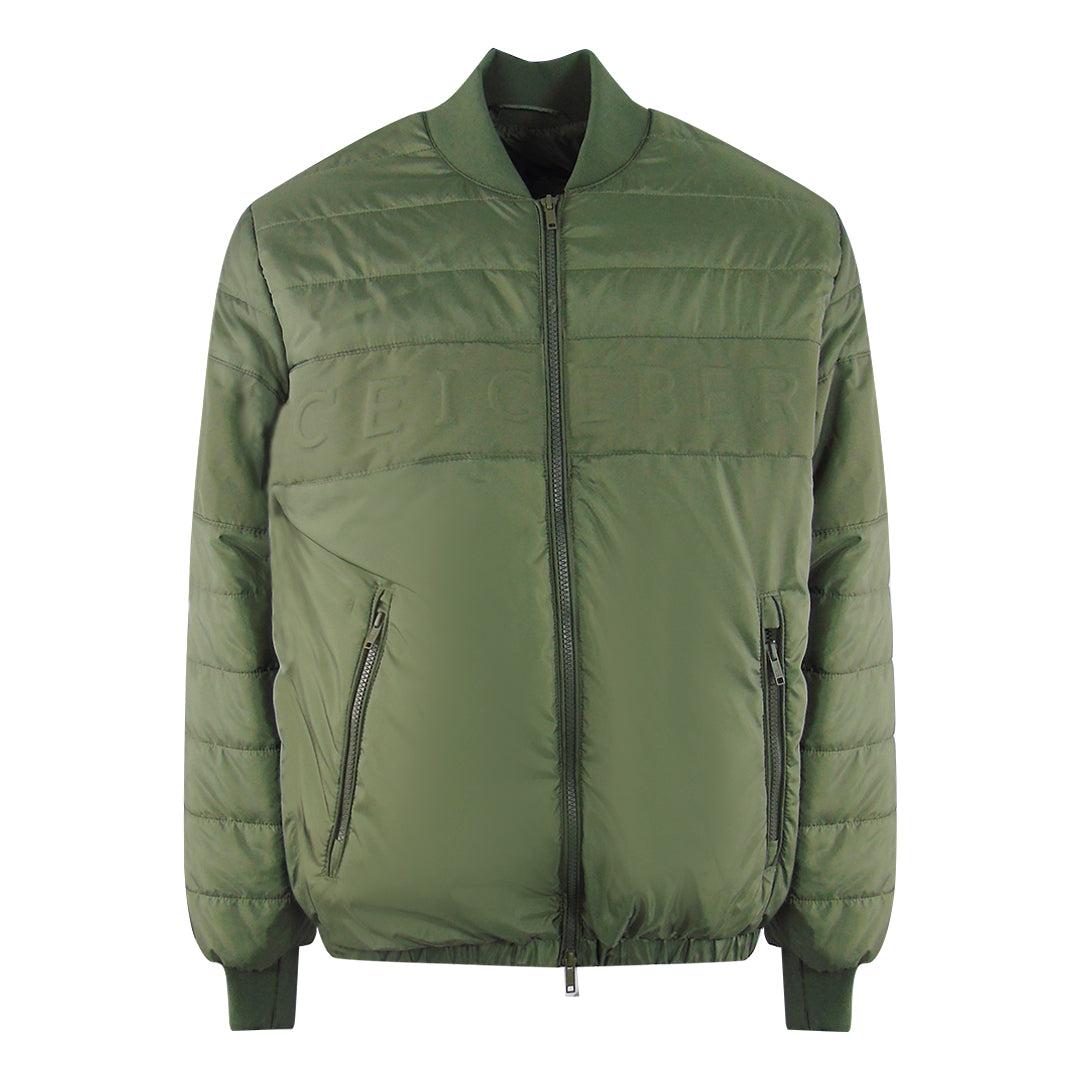 Khaki Green - Lifestyle - Ice Iceberg Mens Padded Bomber Jacket