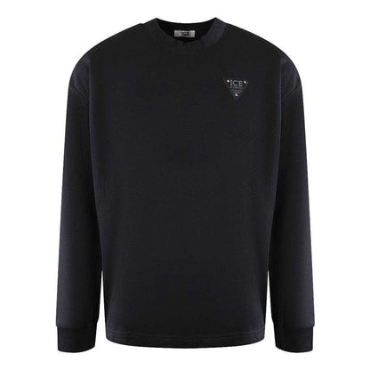 Black - Front - Ice Iceberg Unisex Adult Triangle Logo Crew Neck Sweatshirt