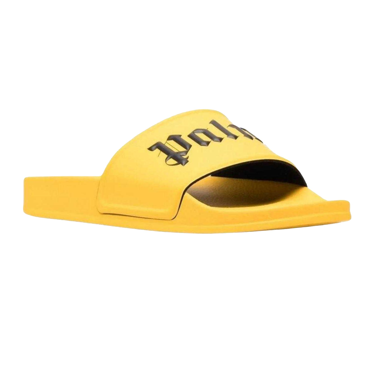 Yellow - Front - Palm Angels Unisex Adult Logo Sliders