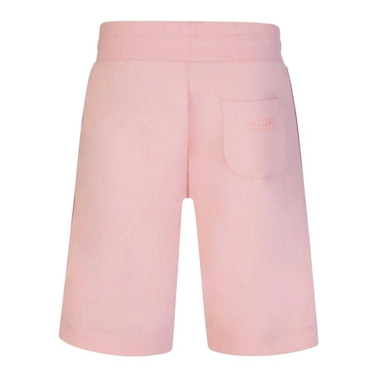 Pink - Back - Moschino Mens Branded Tape Shorts
