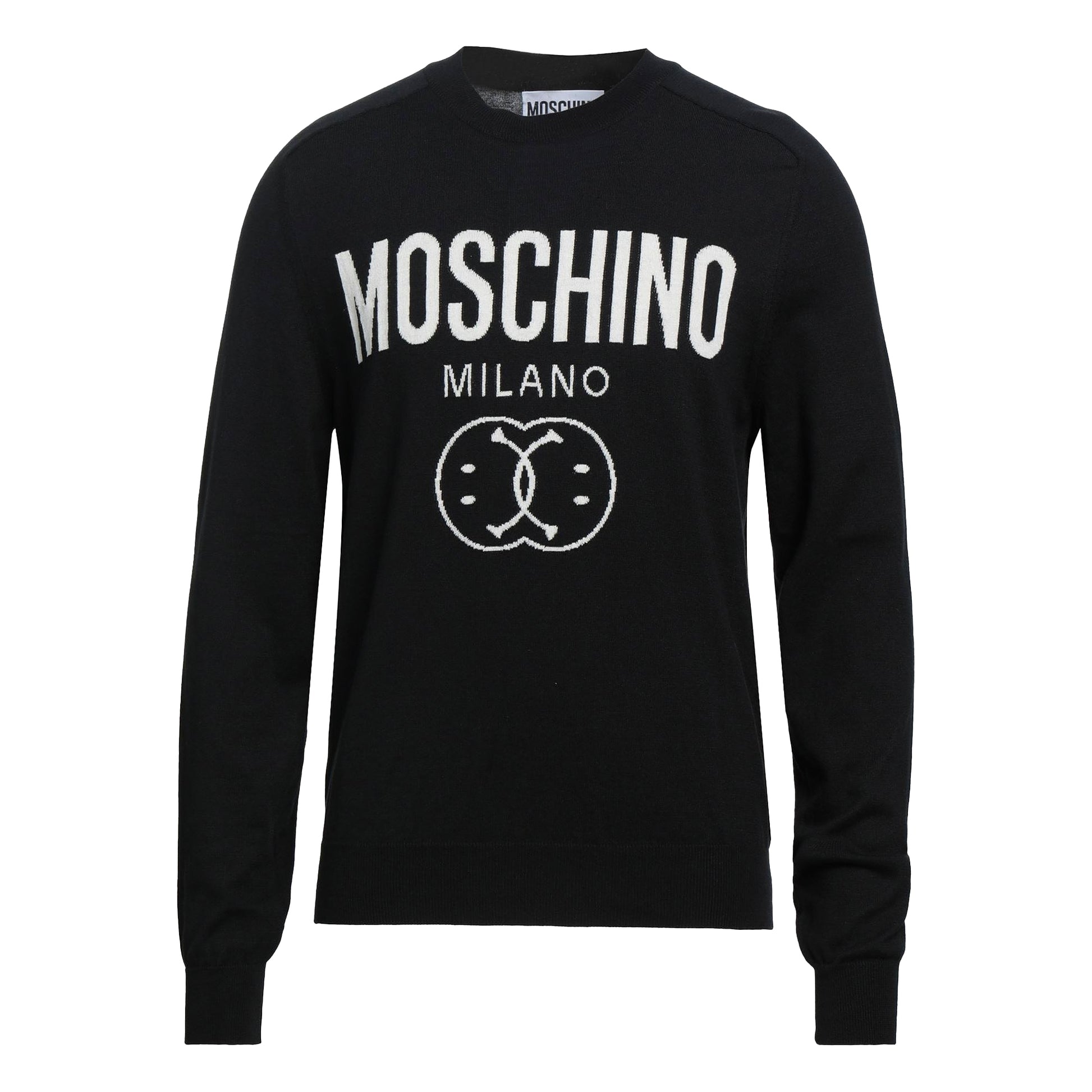 Black - Front - Moschino Mens Milano Jumper