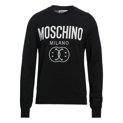 Black - Front - Moschino Mens Milano Jumper