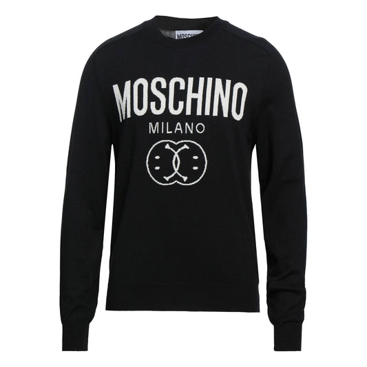 Black - Front - Moschino Mens Milano Jumper