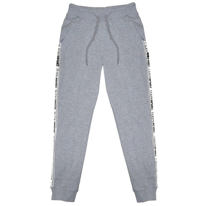 Grey - Front - Plein Sport Mens Branded Tape Jogging Bottoms