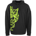 Black-Yellow - Front - Plein Sport Mens Logo Hoodie
